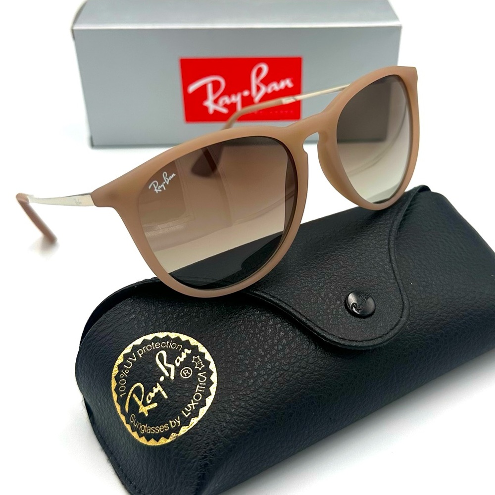 Ray-Ban Erika Womens Sunglasses RB4171 54mm Matte Sand w/ Gradient Brown Lens